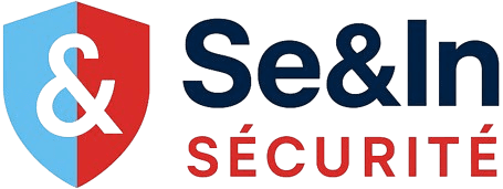 Logo placeholder bouclier rouge et bleu de seein Sécurité